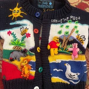 Hand Knit “Winnie the Pooh” Sweater by Fairy Tales on Parade by Judy